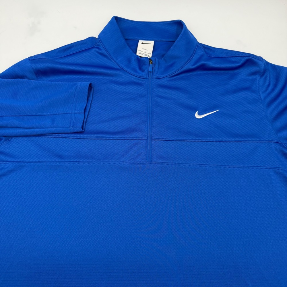 Nike Mens Dri-FIT 1/4 Zip Pullover Royal Blue Training Top XXL CK6076-480